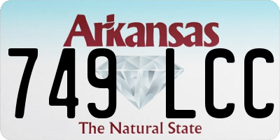 AR license plate 749LCC