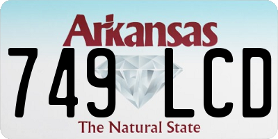 AR license plate 749LCD