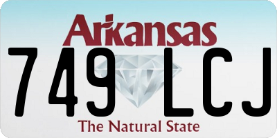 AR license plate 749LCJ