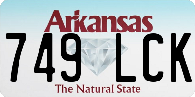 AR license plate 749LCK