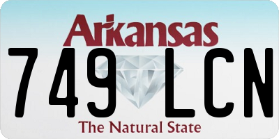 AR license plate 749LCN