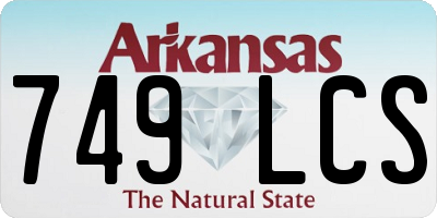 AR license plate 749LCS