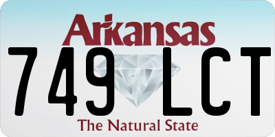 AR license plate 749LCT