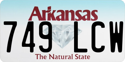 AR license plate 749LCW