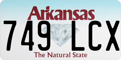 AR license plate 749LCX