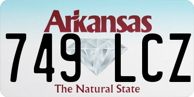 AR license plate 749LCZ