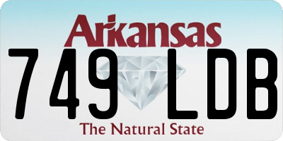 AR license plate 749LDB