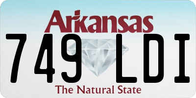 AR license plate 749LDI