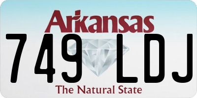 AR license plate 749LDJ