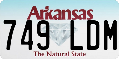 AR license plate 749LDM