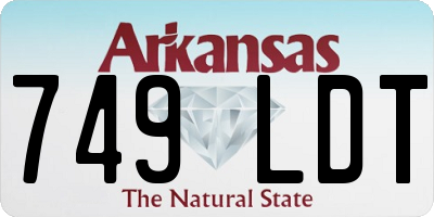 AR license plate 749LDT