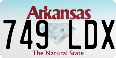 AR license plate 749LDX