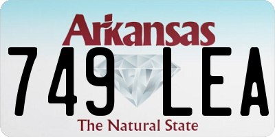 AR license plate 749LEA