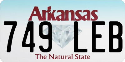 AR license plate 749LEB