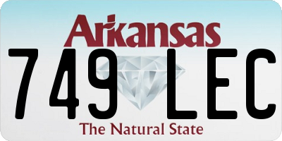AR license plate 749LEC