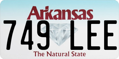 AR license plate 749LEE