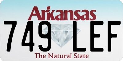 AR license plate 749LEF
