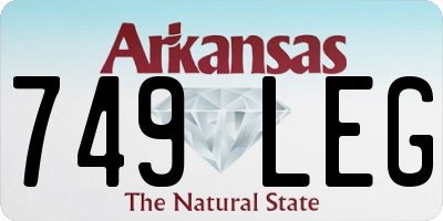 AR license plate 749LEG