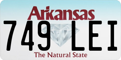AR license plate 749LEI