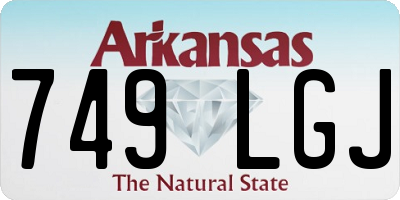 AR license plate 749LGJ