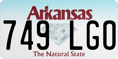 AR license plate 749LGO