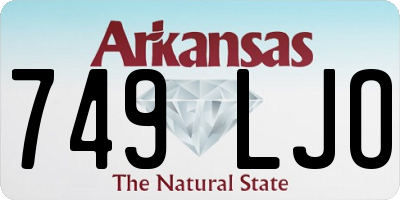 AR license plate 749LJO