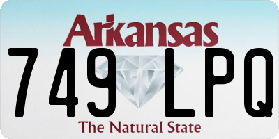 AR license plate 749LPQ