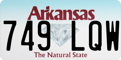 AR license plate 749LQW
