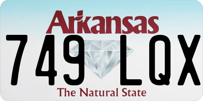AR license plate 749LQX