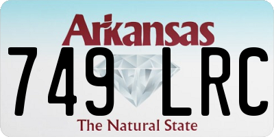 AR license plate 749LRC