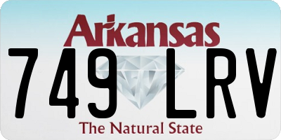 AR license plate 749LRV