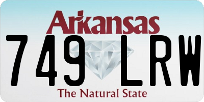 AR license plate 749LRW