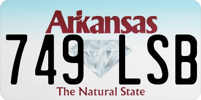 AR license plate 749LSB