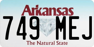 AR license plate 749MEJ