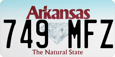AR license plate 749MFZ