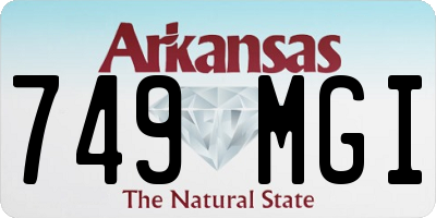 AR license plate 749MGI