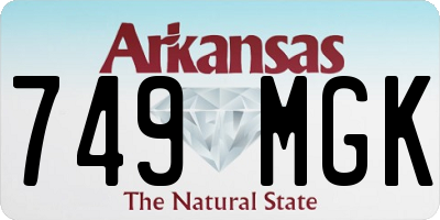 AR license plate 749MGK