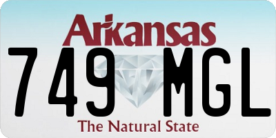 AR license plate 749MGL