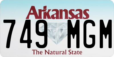 AR license plate 749MGM