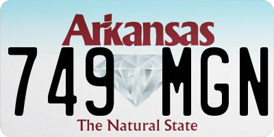 AR license plate 749MGN