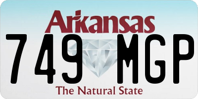 AR license plate 749MGP