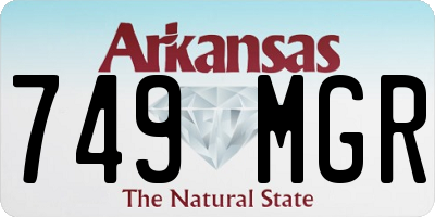 AR license plate 749MGR