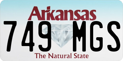 AR license plate 749MGS
