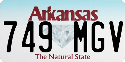 AR license plate 749MGV
