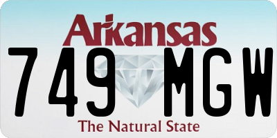 AR license plate 749MGW