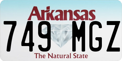 AR license plate 749MGZ