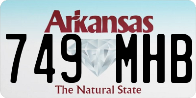AR license plate 749MHB