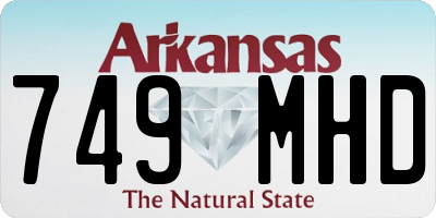 AR license plate 749MHD