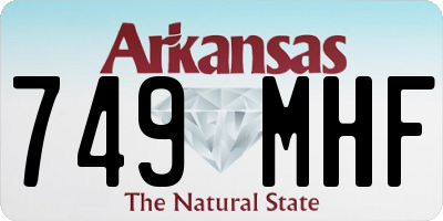 AR license plate 749MHF