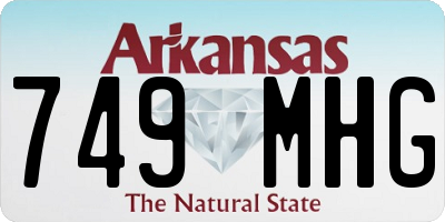 AR license plate 749MHG